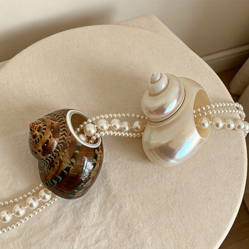 CouldNook Artisan-crafted Shell Napkin Ring - Aesthetic Ocean Dining Accent