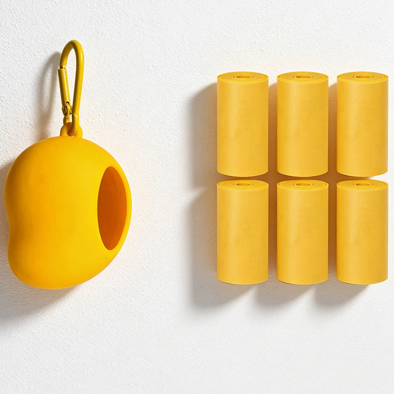 CouldNook Mango Shaped Dog Poop Bag Dispenser - Portable Waste Bag Holder
