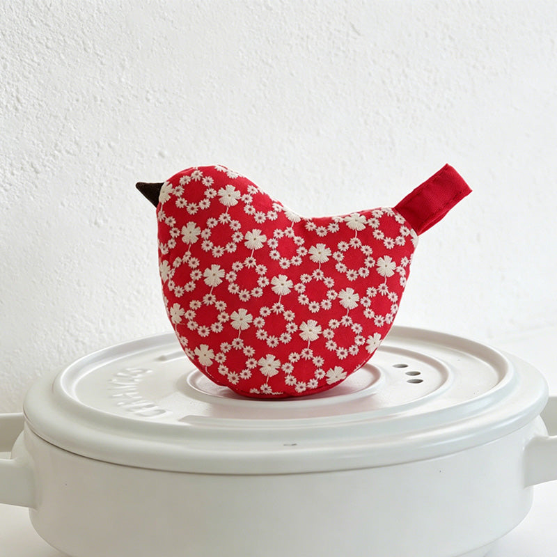 CouldNook Bird Embroidered Pot Cap - Aesthetic insulated Handle Cover