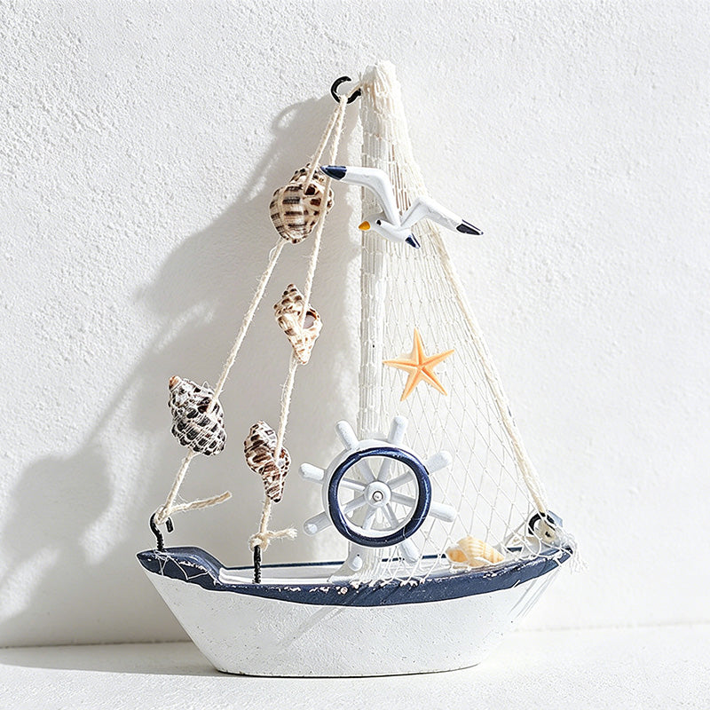 CouldNook Mediterranean Shell Bird Hanging - Coastal Nautical Ornament
