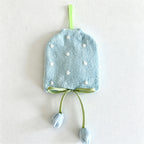 CouldNook Tulip Polka Dot Hand Towel - Aesthetic Hanging Coral Velvet