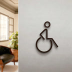 CouldNook Restroom Door Symbol Sign - Guest Room Marker