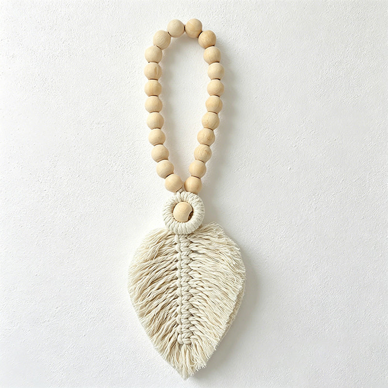 CouldNook Wood Bead Curtain Tieback - Tassel Drapery Holder
