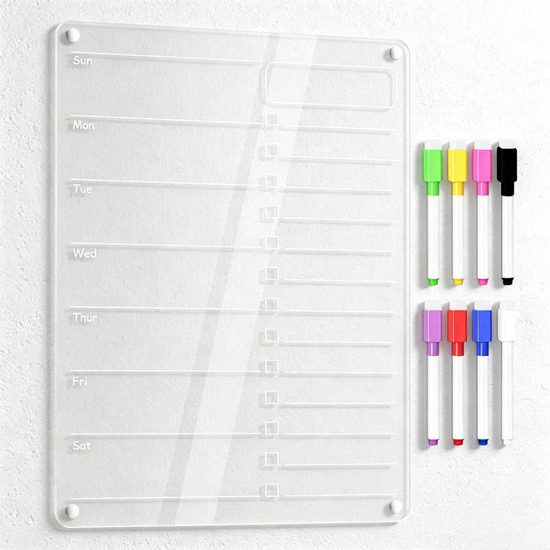CouldNook Acrylic Weekly Checklist Board - Home Planning Organizer