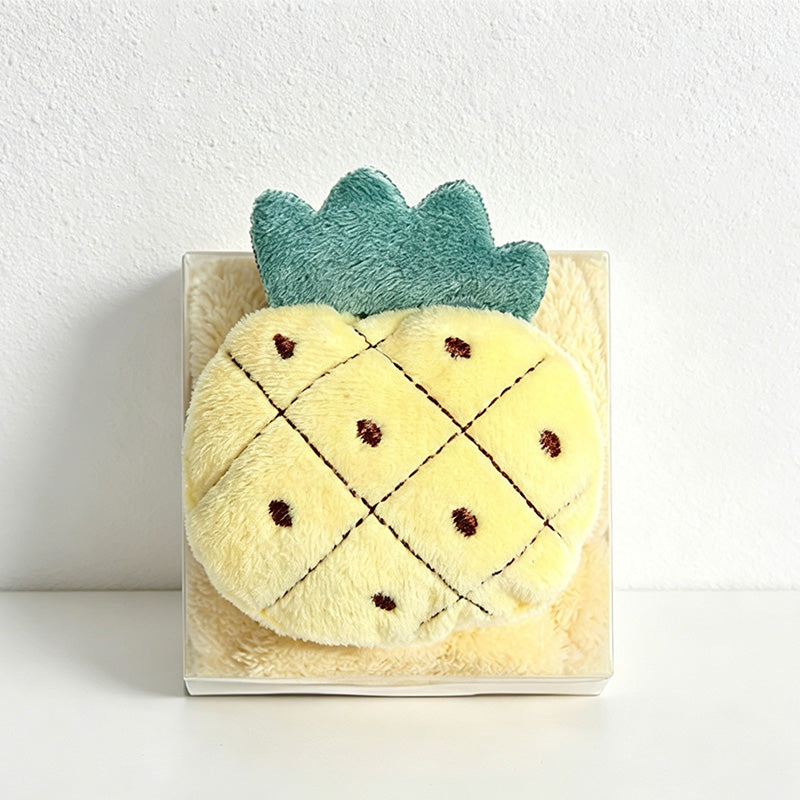 CouldNook Cartoon Fruit Hand Towel - Aesthetic Coral Velvet Cloth