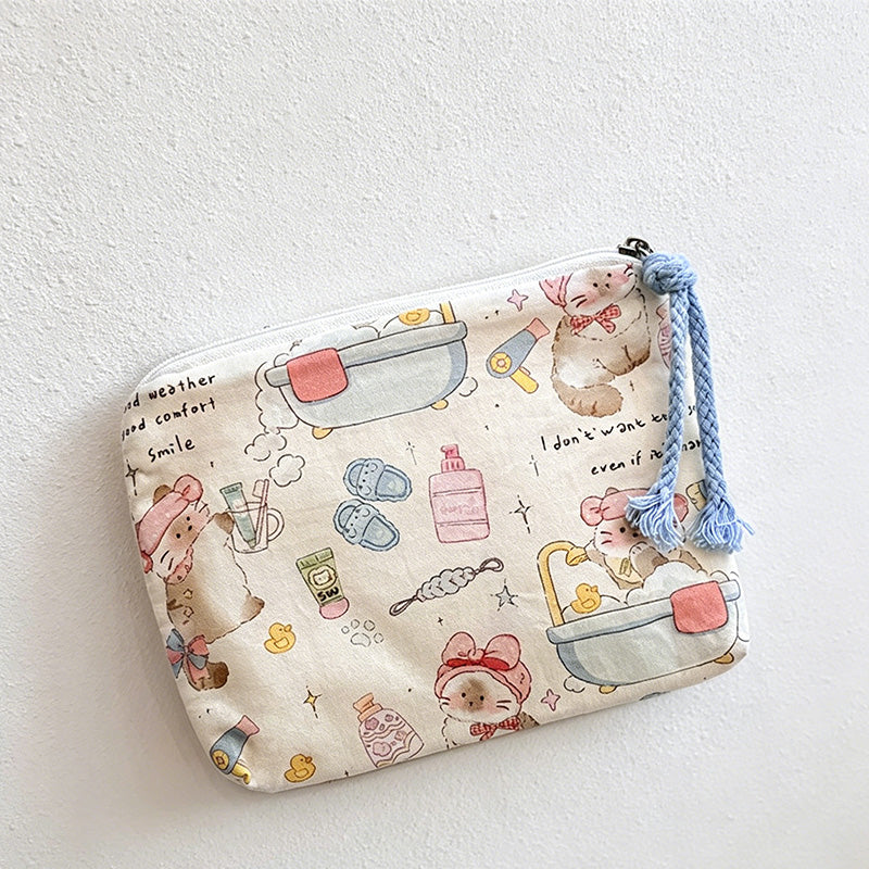 CouldNook Quilted Print Coin Pouch - Small Storage Accent