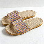 CouldNook Woven Look Open Toe Home Slippers - Soft Home Detail