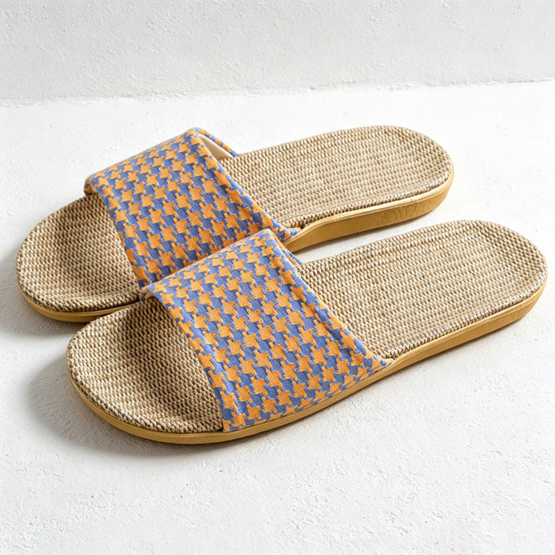 CouldNook Woven Look Open Toe Home Slippers - Soft Home Detail