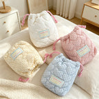 CouldNook Quilted Drawstring Pouch Organizer Bag - Easy Storage Accent