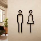 CouldNook 1Pair Of Restroom Figure Door Sign - Room Marker Decor