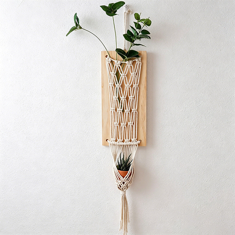 CouldNook Macrame Dried Flower Pocket - Wall Hanging Vase