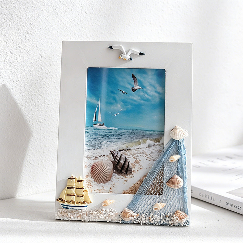CouldNook Vintage Sailboat Photo Frame - Nautical 6-Inch Coastal Decor