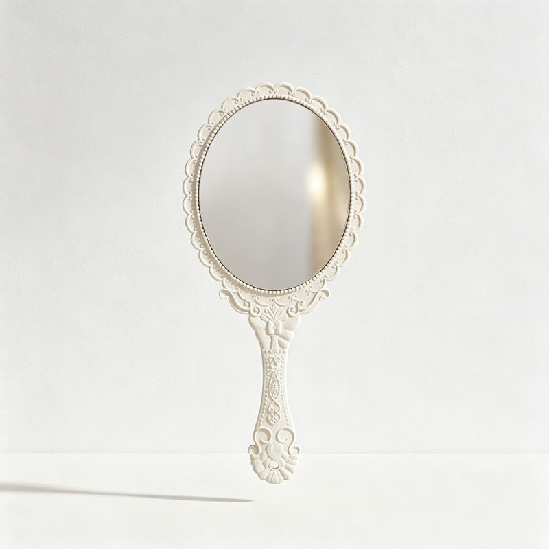 CouldNook Handled Oval Handheld Make Up Mirror - Simple Daily Essential