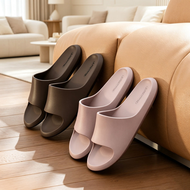 CouldNook Open Toe Colors Home Slippers - Practical Room Accent