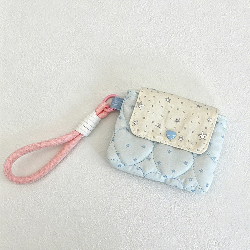 CouldNook Quilted Mini Snap Pouch - Earbud Storage Accent