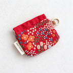 CouldNook Fake Lined Floral Drawstring Storage Pouch - Small Vanity Accent