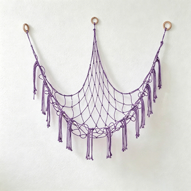CouldNook Macrame Wall Storage Hammock - Room Organizer Decor