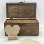 CouldNook Wooden Wedding Heart Guest Book Box Set with 2 Pens