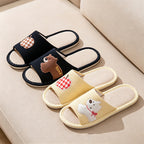 CouldNook Apple Animal Open Toe Slippers - Cheerful Room Accent