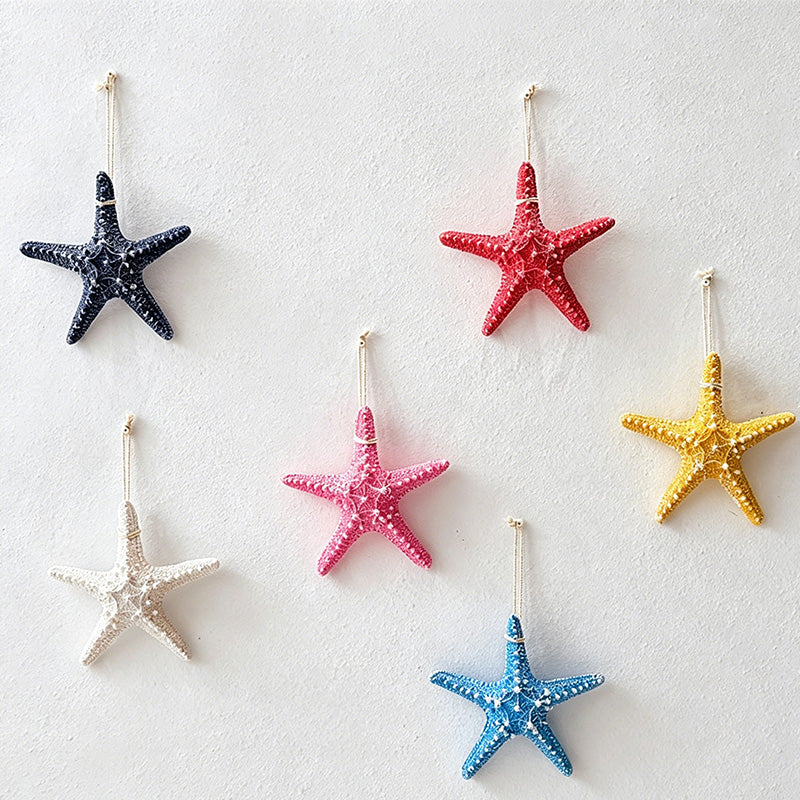 CouldNook Mediterranean Starfish Ornament - Bright Yellow Coastal Decor