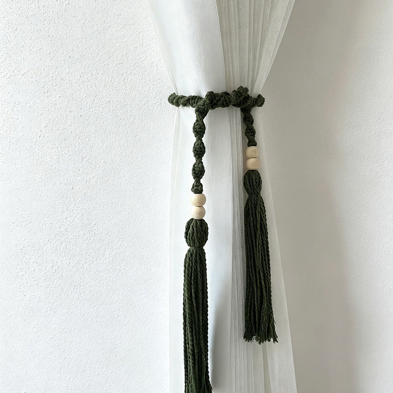 CouldNook Macrame Curtain Tieback - Window Drapery Accent