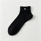 CouldNook Heart Motif Patterned Socks - Soft Home Detail (MK2COW6W8FHO05)