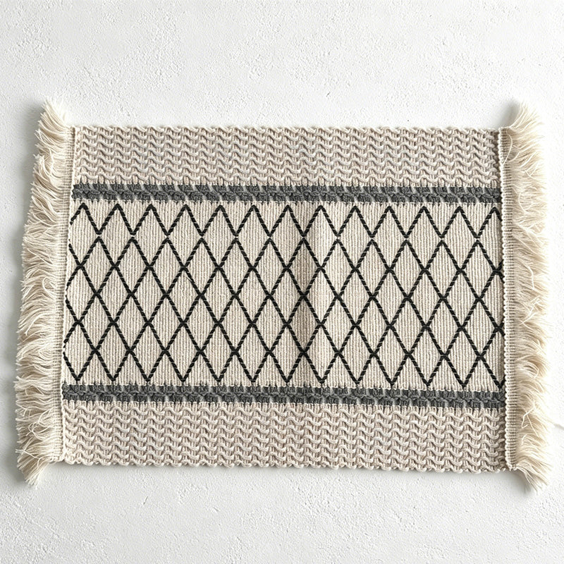 CouldNook Nordic Striped Table Mat - Aesthetic Contrast Color Placemat