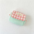 CouldNook Gingham Quilted Mini Zip Pouch - Desk Accent