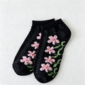 CouldNook Mesh Big Floral Socks - Sweet Thin Breathable Women Socks