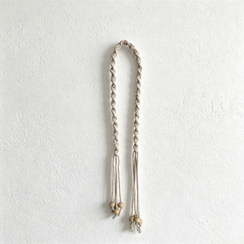 CouldNook Long Macrame Curtain Tieback - Window Drapery Accent