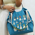 CouldNook Vase & Flower Embroidery Shopping Bag - Everyday Market Accent