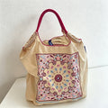 CouldNook Retro Paisley Mandala Embroidery Shopping Bag - Everyday Market Accent