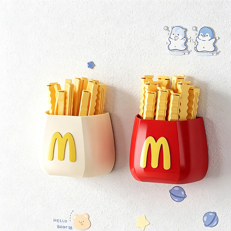 CouldNook Fries Cup Magnetic Clip Holder 12PCS Set - Fridge Snack Storage Accent