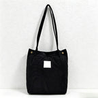 CouldNook Corduroy Shoulder Tote Bag - Daily Carry Accent