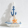 CouldNookMediterranean Wooden Sailboat Model - Nautical Table Decor Ornament