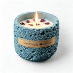 CouldNook Round Stone Look Candle - Gentle Display Piece