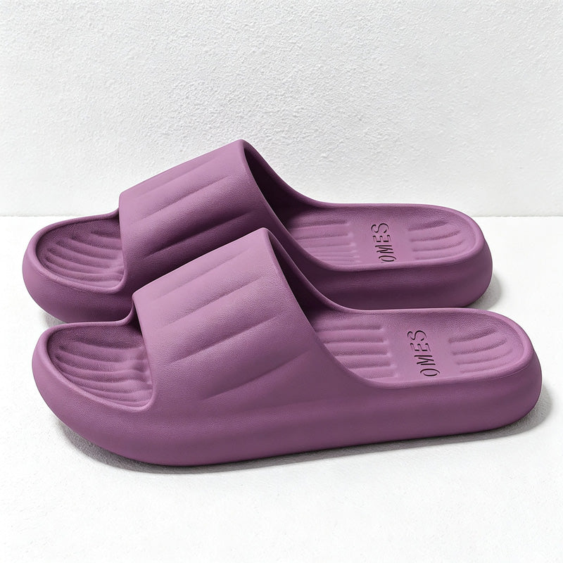 CouldNook Ribbed Sole Home Slippers - Easy Storage Accent