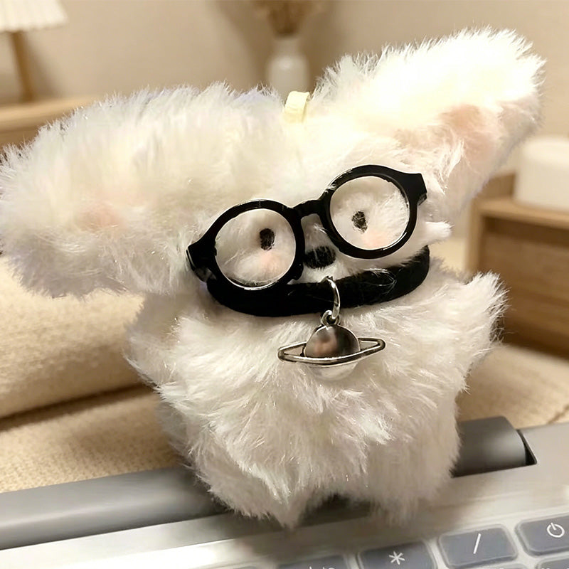 CouldNook Glasses Dog Plush Bag Charm - Desk and Bag Accent