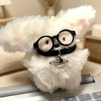CouldNook Glasses Dog Plush Bag Charm - Desk and Bag Accent