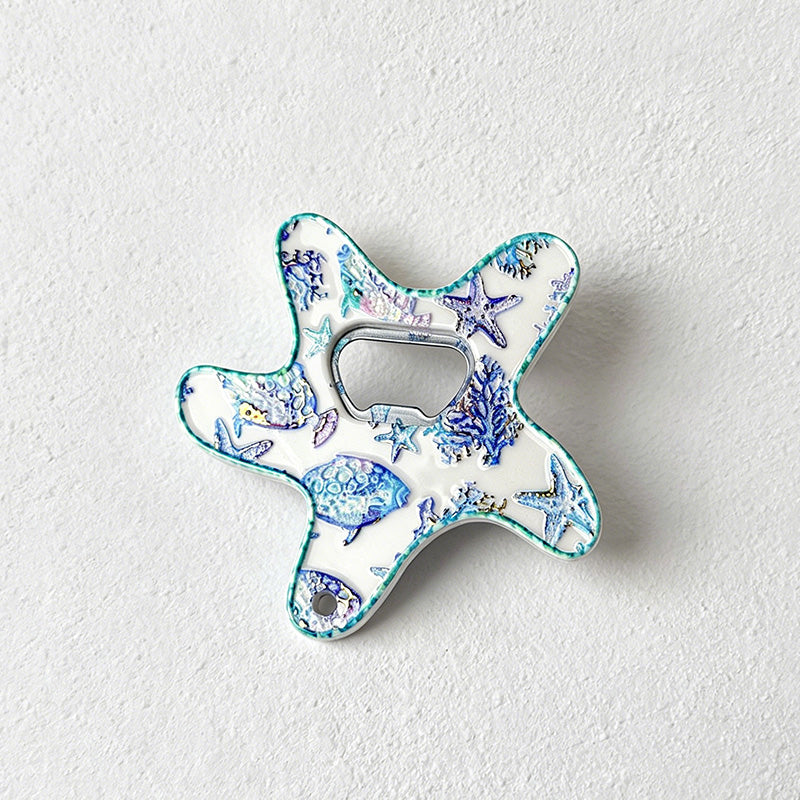 CouldNook Starfish 2-in-1 Fridge Magnet Bottle Opener - Coastal Decor Beer Cap Opener