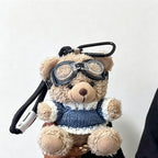 CouldNook Teddy Bear Goggle Bag Charm - Sweater Accent