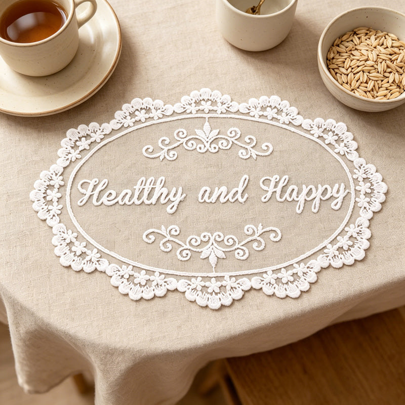 CouldNook Happy Phrase Table Mat - Cozy Table Accent