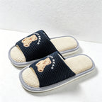 CouldNook Bear Dog Open Toe Slippers - Warm Indoor Accent