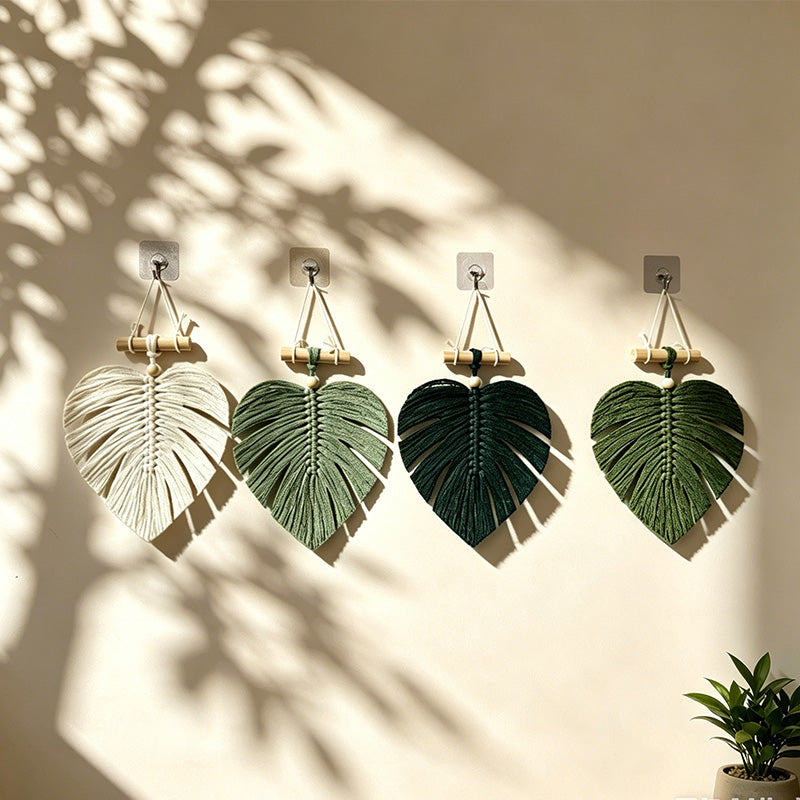 CouldNook Leaf Macrame Wall Hanging - Small Home Decor