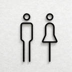 CouldNook 1Pair Of Restroom Figure Door Sign - Room Marker Decor