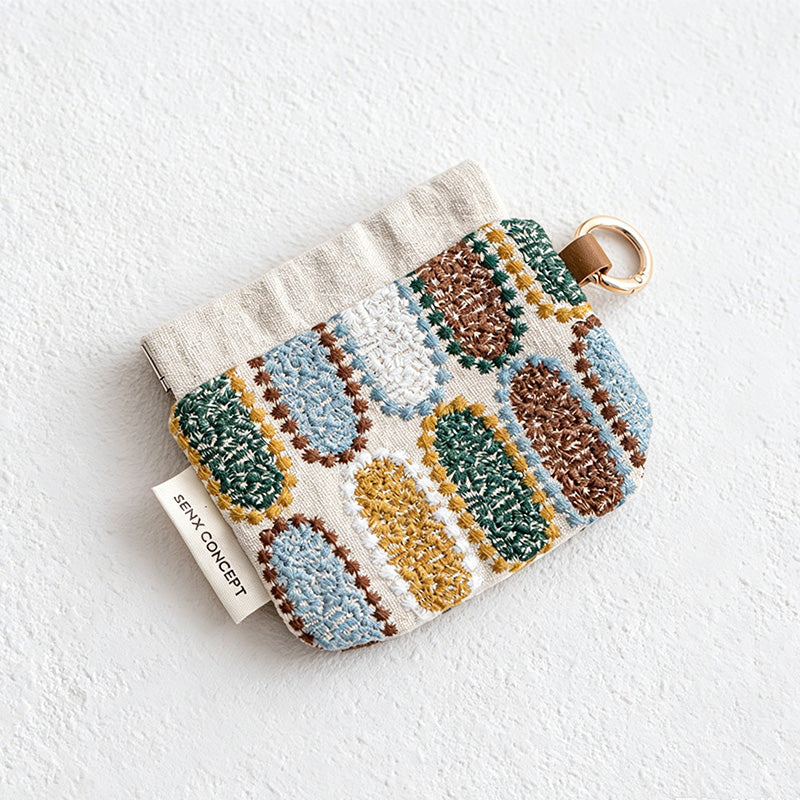 CouldNook Fake Lined Floral Drawstring Storage Pouch - Small Vanity Accent
