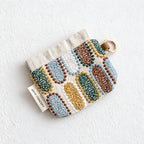 CouldNook Fake Lined Floral Drawstring Storage Pouch - Small Vanity Accent