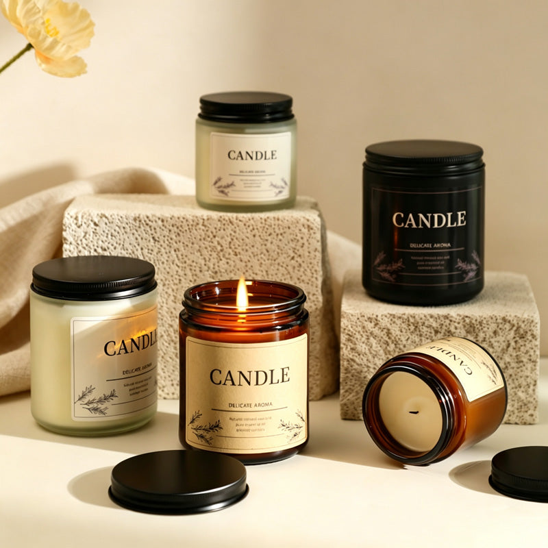 CouldNook Rose Sandalwood Scent Glass Jar Candle - Small Space Helper