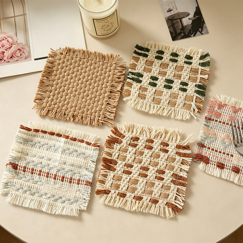 CouldNook Fringed Line Placemat - Soft Bohemian Dining Pad