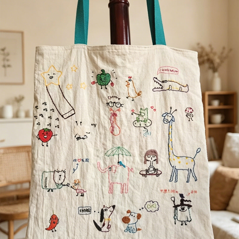 CouldNook Doodle Pattern Fabric Shoulder Bag - Everyday Carry Accent